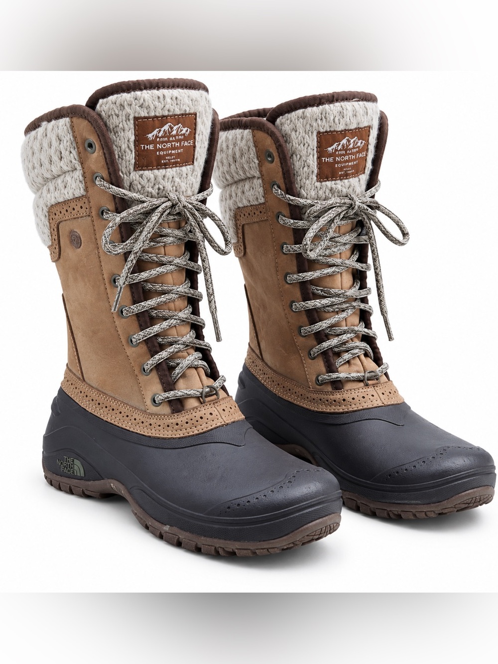 The North Face Shellista II Mid Boots Women 10 Brown Waterproof Faux Fur Winter